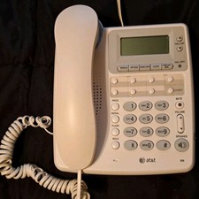 AT T CL2909 Corded Phone with Speakerphone and Caller ID/Call Waiting, White