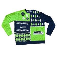 NFL Apparel Seattle Seahawks Ugly Christmas Sweater size 2XL Super Bowl