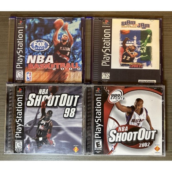 Juegos de baloncesto PS1 - NBA ShootOut 98 y 2002, baloncesto 2000, Slam N' Jam '96