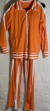 Women  s Tracksuit Set Cutout Shoulder Orange Sz M