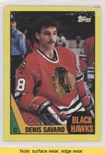 1987-88 Topps Box Bottoms Denis Savard #N HOF READ 0q3