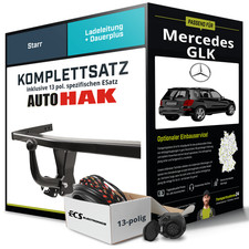 F&uuml;r MERCEDES GLK Typ X204 Anh&auml;ngerkupplung starr +eSatz 13pol 08- NEU