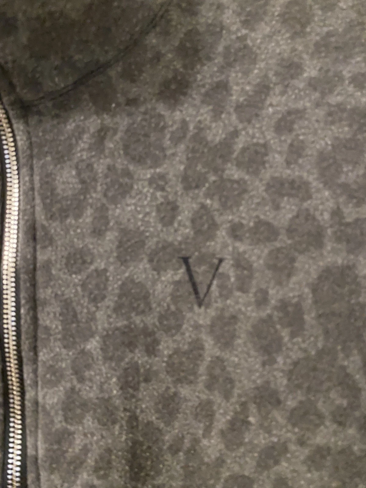 UNDERCOVER Felpa con cappuccio donna grigia nera stampa ghepardo Victoria's Secret cropped taglia large