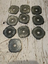 Lot Of 10 45 RPM RECORD insert Adapter Metal For Vinyl