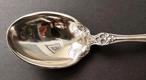 VINTAGE BUTTERCUP - GORMAN G.W. SPIER - STERLING SILVER SUGAR SPOON - MONO "W"