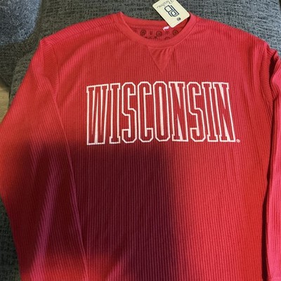 women s Pressbox Wisconsin Badgers Waffle Weave NEW  Red Size Medium 
