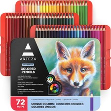 Colored Pencils 72 Soft Wax Based Color Pencils for Adults Artists. Pre