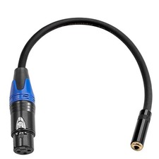 Female XLR to 1/8 Stereo Cable,Balanced XLR to 3.5mm 1/8 inch TRS Mini Jack ...