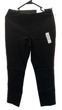 A New Day Side Zip Ankle Skinny Pants Size 6R Black With Side Stripes NWT