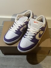Nike SB Dunk Low Pro ISO arancione etichetta corte viola UK 8,5 US 9,5 DV5464 500