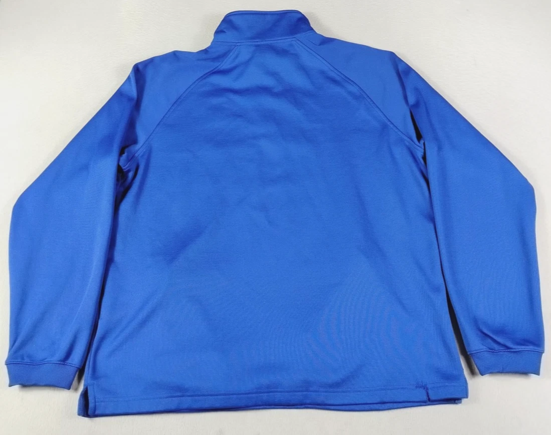 BAW Sweatshirt Mens Large Blue Baseball Thermo Tek 1/4 Zip Brewer Bears - thumbnail 2