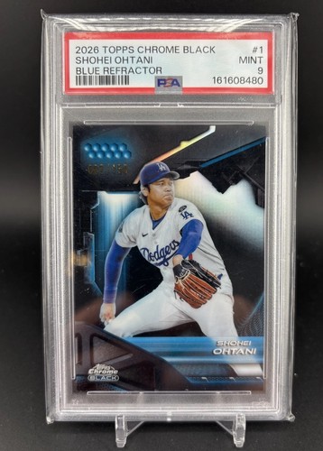 2026 Topps Chrome Black - Shohei Ohtani #1 Blue Refractor /150 Psa 9