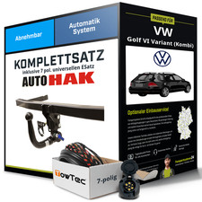 Für VW Golf VI Variant Typ AJ5 Anhängerkupplung abnehmbar +eSatz 7pol uni 09-14