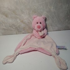 Mary Meyer Pink Bear Security Blanket Lovey Striped Baby Plush Teddy Bear