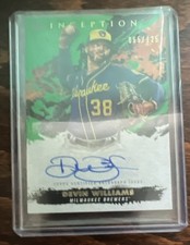 2021 Topps Inception Devin Williams Auto Green /125 RESA-DWI Milwaukee Brewers