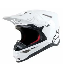 Alpinestars MX Motocross Supertech M10 Solid Helmet 8300319 (Gloss White) XS