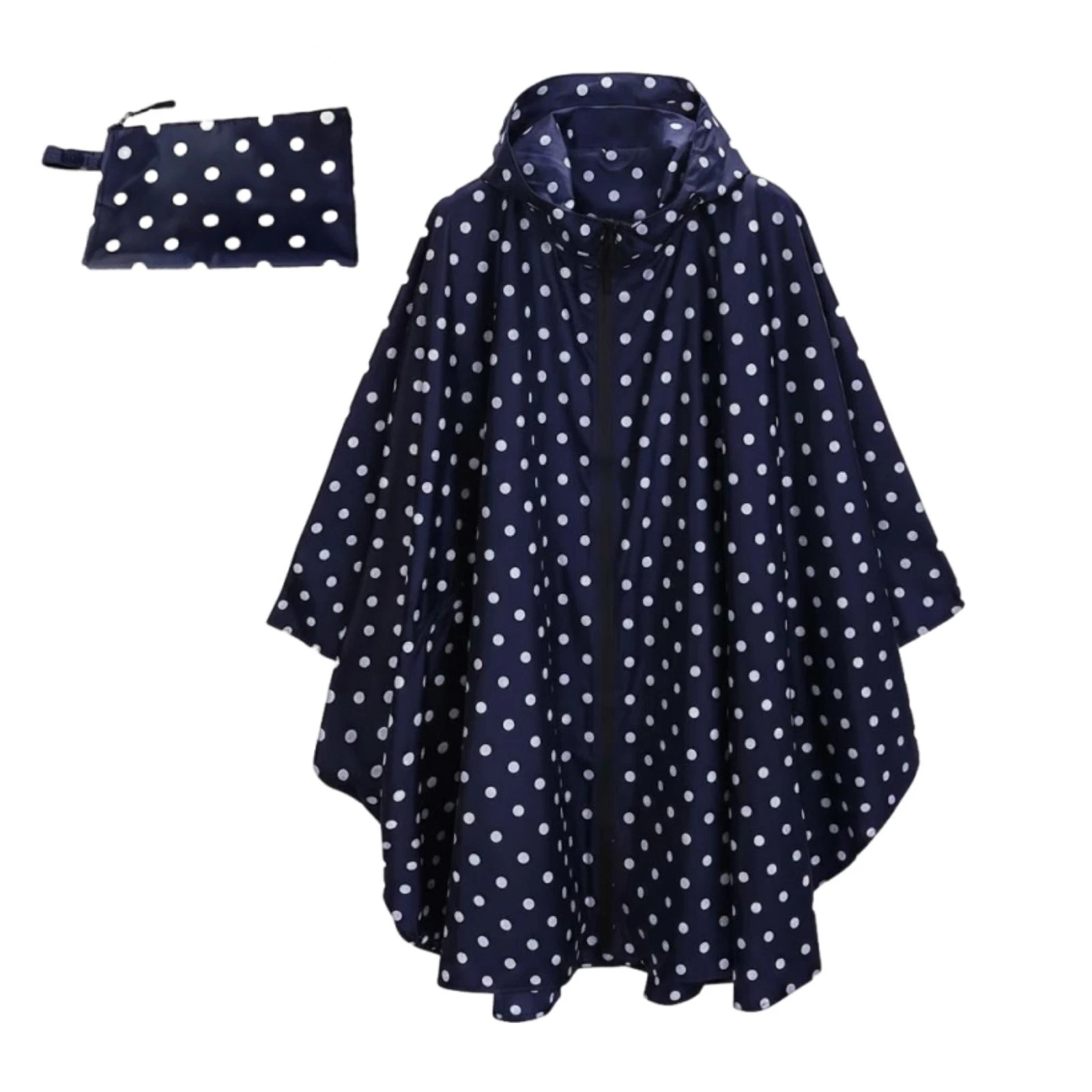 Fastener Rain Poncho Lightweight Zippered Rain Poncho Reusable for Outdoor