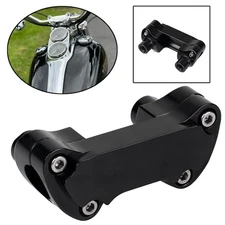 1 1/2" Tall Handlebar Riser & Top Clamp For Harley Dyna Softail FXST Deuce FXSTD
