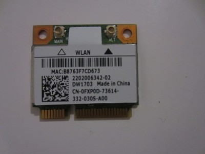 Dell XPS One 2710 2720 AIO Internal Network WIFI WLAN Card DW1703 AR5B225