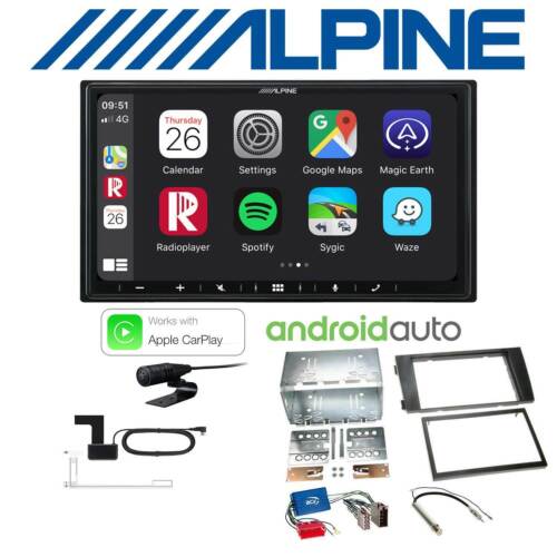 Alpine Autoradio DAB Apple CarPlay für Audi A6 2001-2005 schwarz Teilaktiv - Bild 1 von 6