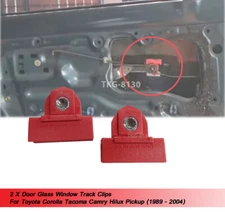 2 X Door Glass Window Track Clip For Toyota Corolla Tacoma Camry Hilux Pickup