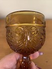 VINTAGE SET OF 4 INDIANA GLASS TIARA PATTERN AMBER SMALL WINE CORDIAL 4” GOBLETS — photo 4