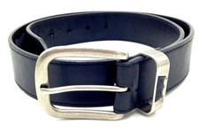  225 Levi's Men's Black Leather Strap Silver-Buckle Casual Dress Belt Size 32