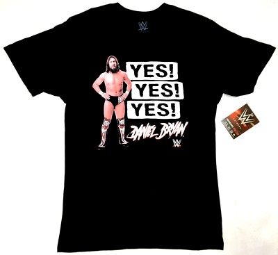 WWE Wrestling SmackDown DANIEL BRYAN YES! YES! YES! T-Shirt NWT Licensed