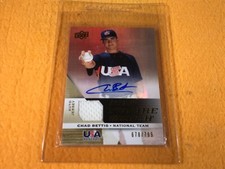P2-36 BASEBALL CARD - CHAD BETTIS - 2009 UPPER DECK - JERSEY PIECE -AUTOGRAPHED 