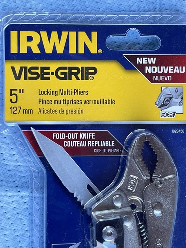 Multitool, Vise Grip, Irwin 5CR Locking Curved Jaw Multi-Pliers 5”, 1923456 - Picture 2 of 6