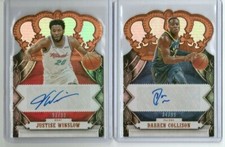 JUSTISE WINSLOW, DARREN COLLISON 2017-18 CROWN ROYALE AUTO LOT (2) - /99!