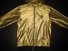 Original Adidas Chile 62 Jacke Gr M L schwarz gold Herren Wendejacke Shiny Retro