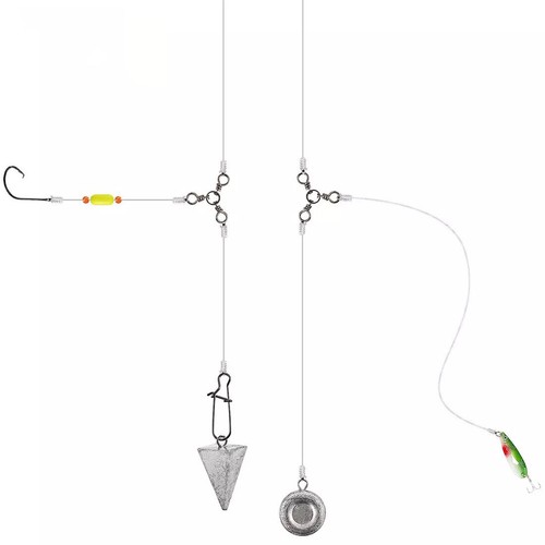 25-100PC 3 Way Swivel Fishing Tackle for Catfish Rig Trolling Line Connector - Picture 10 of 25