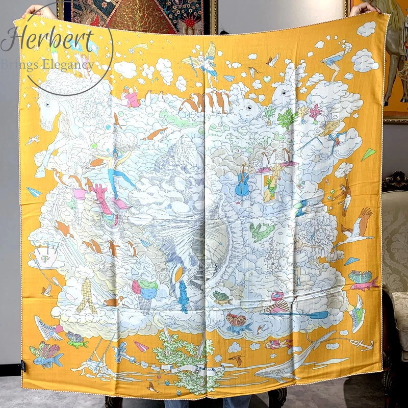 70 Cachemira 30 Seda Bufanda Mujer Moda Mantón Estola Invierno Pañuelo 135*135 cm Foto 2 de 4