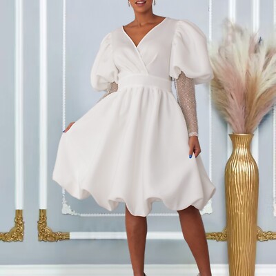 Women's Plus Size Spring Midi Dress Long Flowy Ruffle Pleated Casual Dresses | eBay Women's Plus Size Spring Midi Dress Long Flowy Ruffle Pleated Casual Dresses | eBay