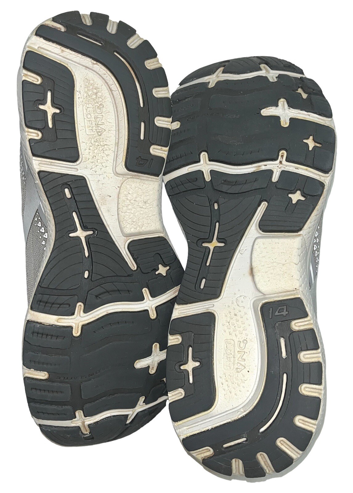 BROOKS GHOST 14 WOMEN 9.5 SNEAKERS ALLOY PRIMER GREY OYSTER SPARTAN RUN