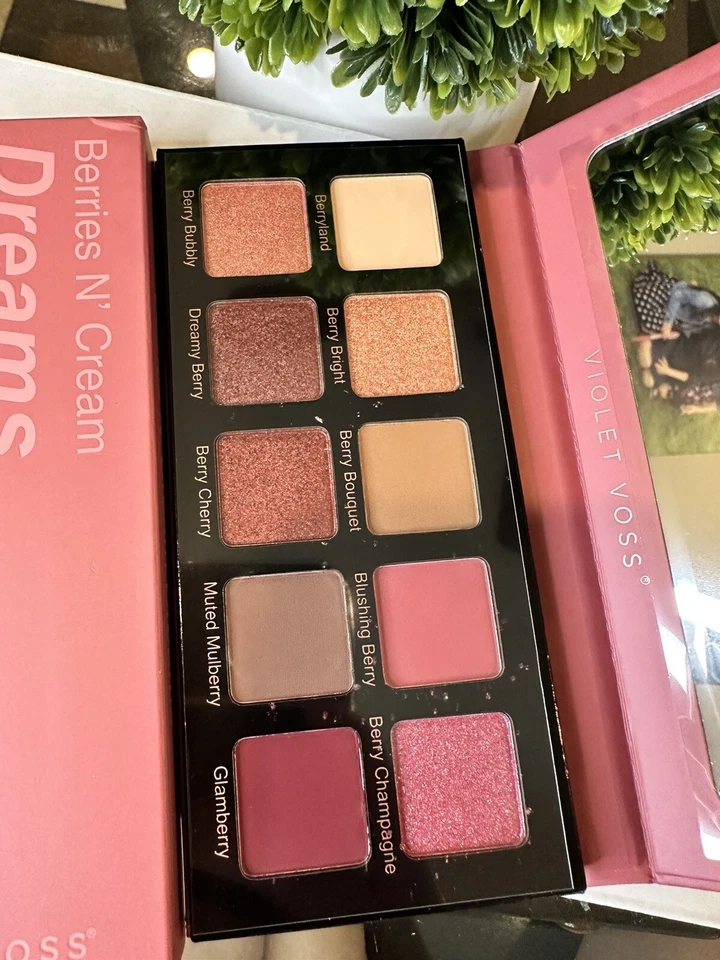 New Violet Voss Berries N' Cream Dreams 10 Color Velvety Eye Shadows Palette . - Image 2 of 4