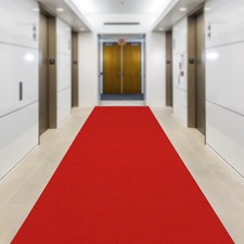 3 33Ft Red Carpet Runner Thickened Non-slip Runway Rug for Weddings Parties US