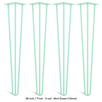 Hairpin Legs 4er Set Beine - 4 bis 40 Zoll + GRATIS Schrauben, Bodenschoner