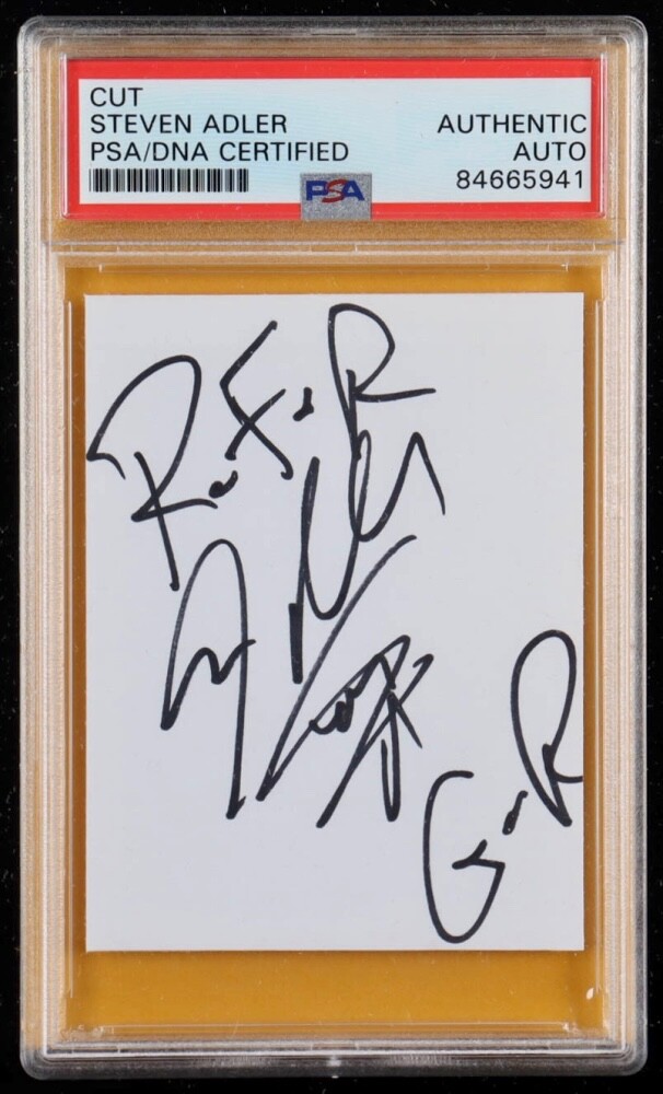 GUNS N' ROSES SIGNED DISPLAY ALL 5 APPETITE FOR DESTRUCTION