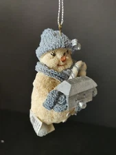  Snowman w/ Boxcar Christmas Ornament Approximately 2" tall The Encore Group Inc