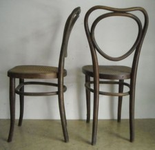 MODERNARIATO-DECORATIVE ANTICHE SEDIE IMPAGLIATE-MARCHIO KOHN-DA RESTAURARE