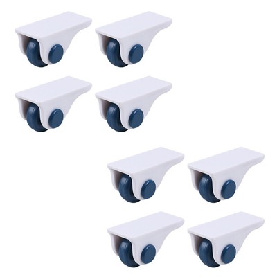  8 Pcs Non Adhesive Roller Home Storage Box Wheels Multi-function Pulleys