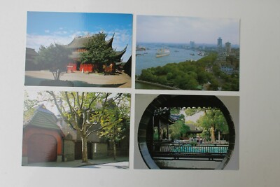 31694 4 Pc SHANGHAI China Waitan Sun Yat-sen Hall Longhua Temple Songjiang 4 Ak