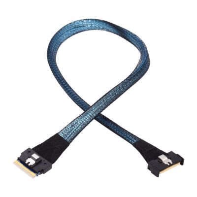 MCIO PCI-E 5.0 Slimline 8i 74Pin to SAS 4.0 SFF-8654 Connection cable 50cm