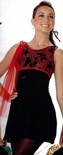 NWT Praise or Irish Top Dress Ladies Small Red Glittered a line Sleeveless w/acc
