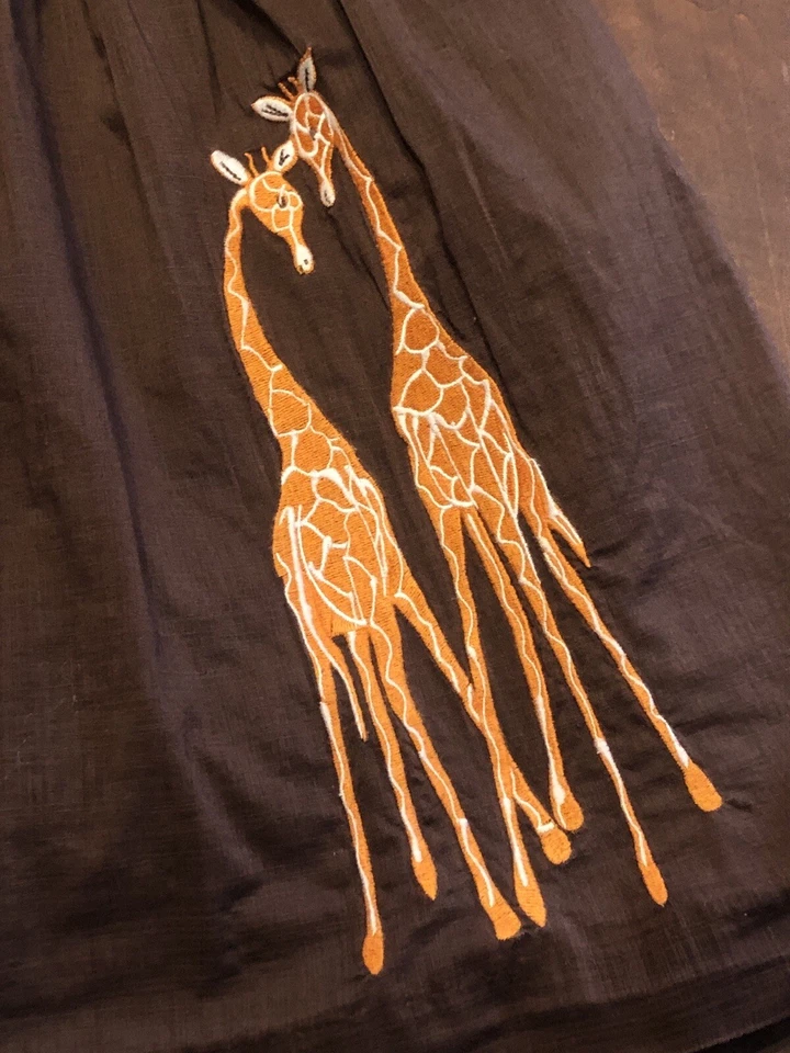 Janie and Jack 2007 Safari 长颈鹿连衣裙复古线条尺寸 18-24 个月 — 第 3/4 张图片