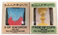 Illuminati Tarot Bath Bomb Set Of 2 Rose And Orange Tarot Card Soap Shower