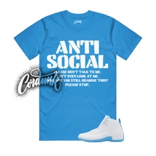 12 Melo White University Blue Emoji T Shirt Match Match AS