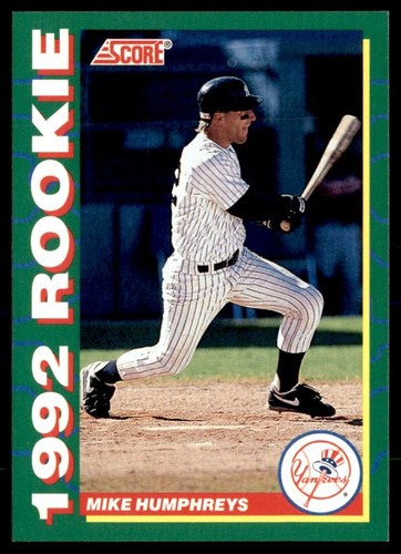 1992 Score Rookies Mike Humphreys New York Yankees #26 - Picture 1 of 2